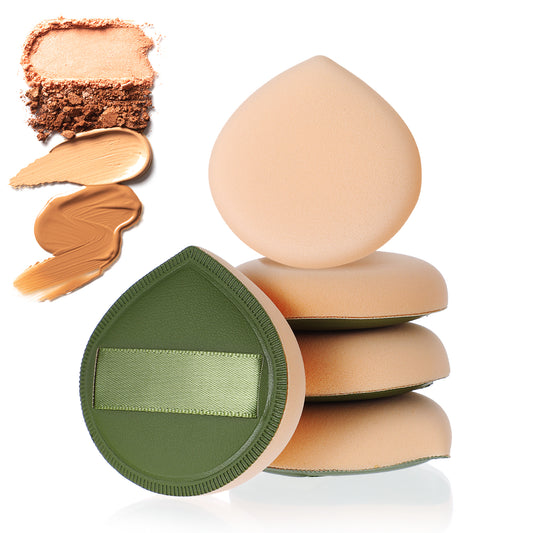 JIYIN 5 PCS Foundation Sponge, Korean Makeup Sponge Puff Soft Sponge Puff Fluffy Teardrop Makeup Blender Foundation Applicator for Foundation Concealer Liquid Cream