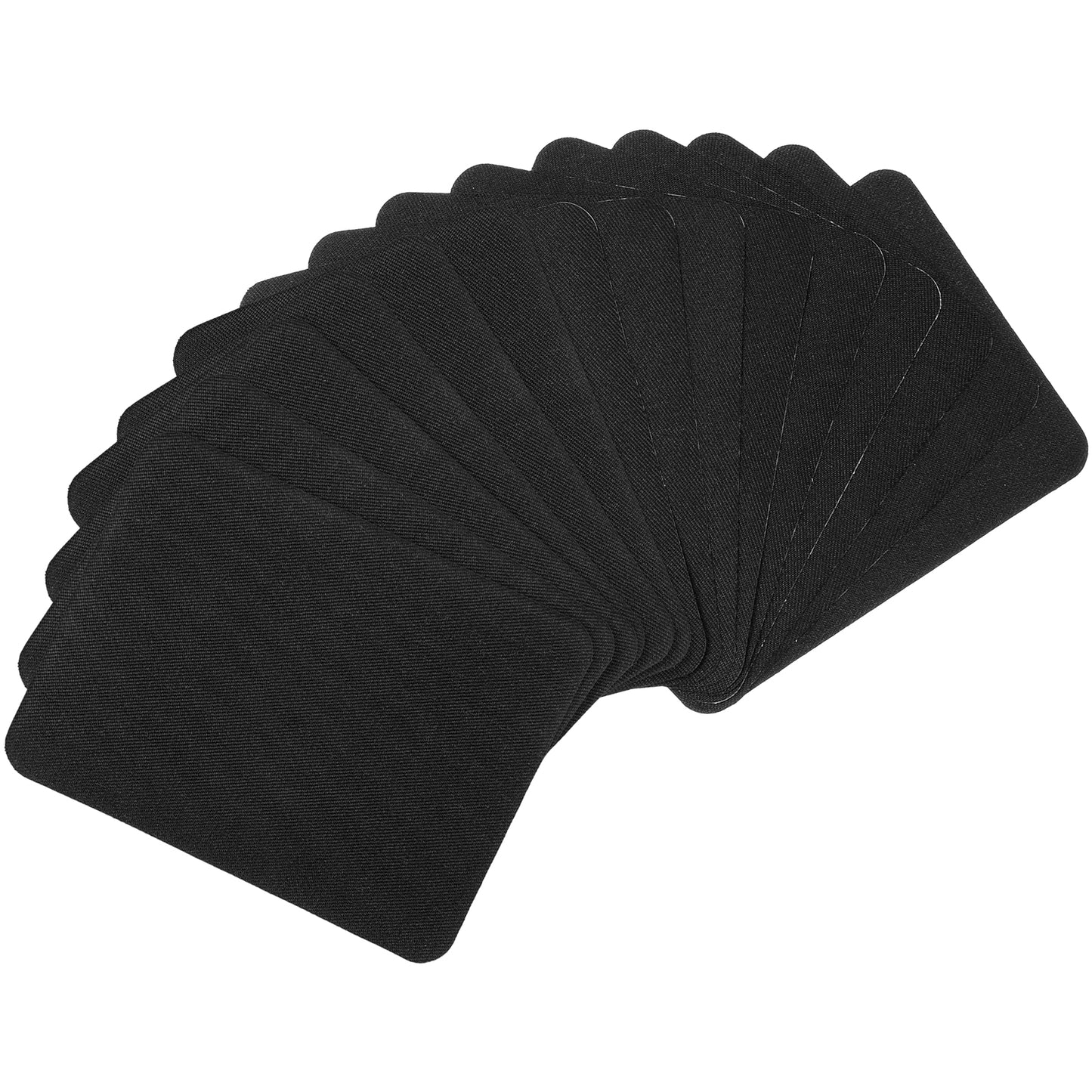 SULIKJHUI 15 PCS Iron on Patches for Clothes, Fabric Repair Patches for Clothing, Black Cotton Iron-On Patches for Pants Mending & Decorating (4.93 x 3.74 Inch, Black)