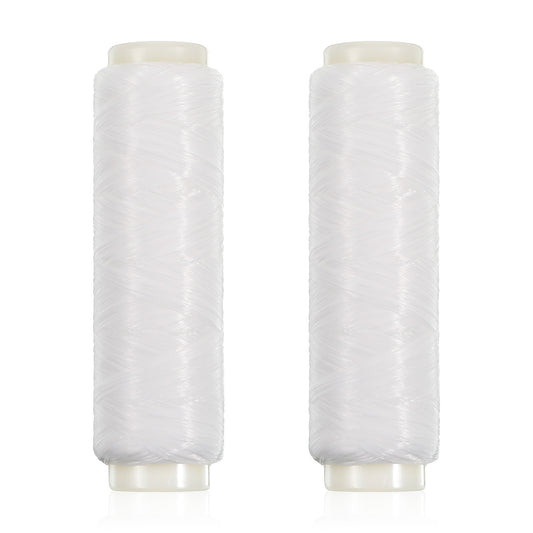 BOHUIZ 2 Pcs Fishing Thread Nylon Elastic Invisible Magic Fishing Line FishingBait Thread 0.2 mm Length 656 Feet Per Spool Stretchy Clear FishingString for Salmon Sturgeon Catfish