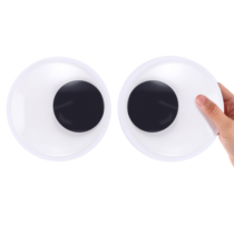 LIQWEI 2Pcs Giant Googly Eyes, Large Googly Eyes Self Adhesive, Christmas Decorations Big Googlys Eye, Eyeball Stickers for DIY Crafts Halloween Christmas Tree Party Decorations