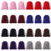 HJZHII 24Pcs Velvet Bags with Drawstrings, Soft Velvet Gift Bags Colors Mixed Drawstrings Velvets Gift Bag Multicolor Dice Bag Jewelry Pouchfor Jewelry Tokens Gaming Accessories Party Favors