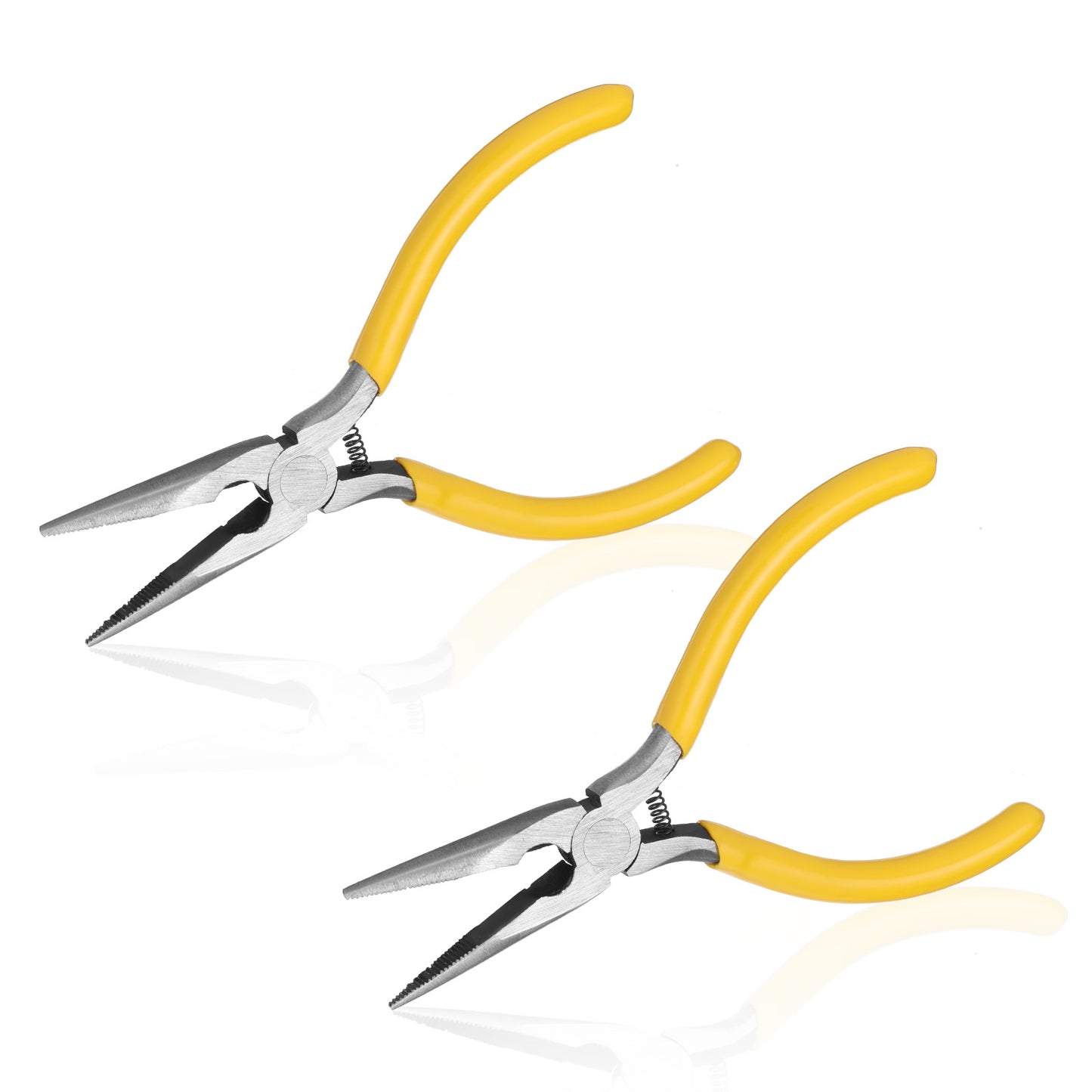 Giantree 2 PCS Mini Needle Nose Pliers, Long Nose Pliers for Wire Bending, 4.5 Inch Spring Loaded Thin Needle Nose Pliers for Jewelry Making Wire Wrapping Crafts Electronic Repair