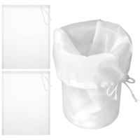 Bewudy 3 Pack Brew Bags, 12.2" x 7.87" Extra Large Reusable Fine Mesh Bag with Adjustable Drawstring, for Home Brewing Hops Grains Fruit Wine Beer Making Brew in a Bag Supplies(23.62" x 17.71")