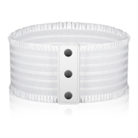 JIEYAO Wide Elastic Waist Belt for Women, Wide Waist Belt with Snap Fastener for Dresses(white)