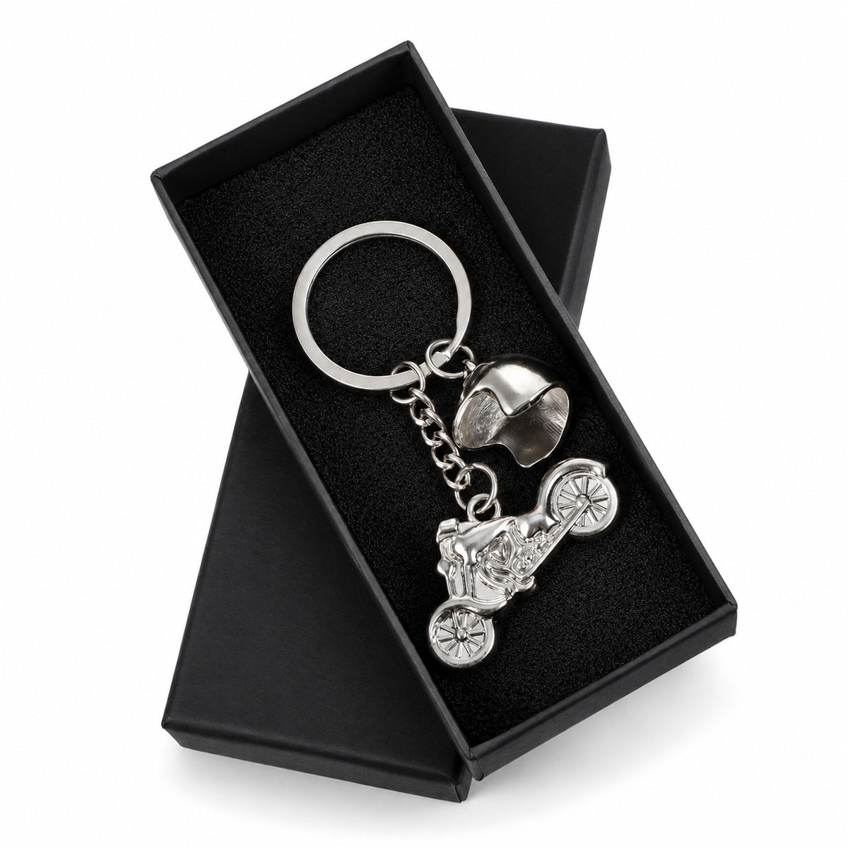 GEEHUA Motorcycle & Motorcycle Helmet Keychain, Metal Men Keychain
