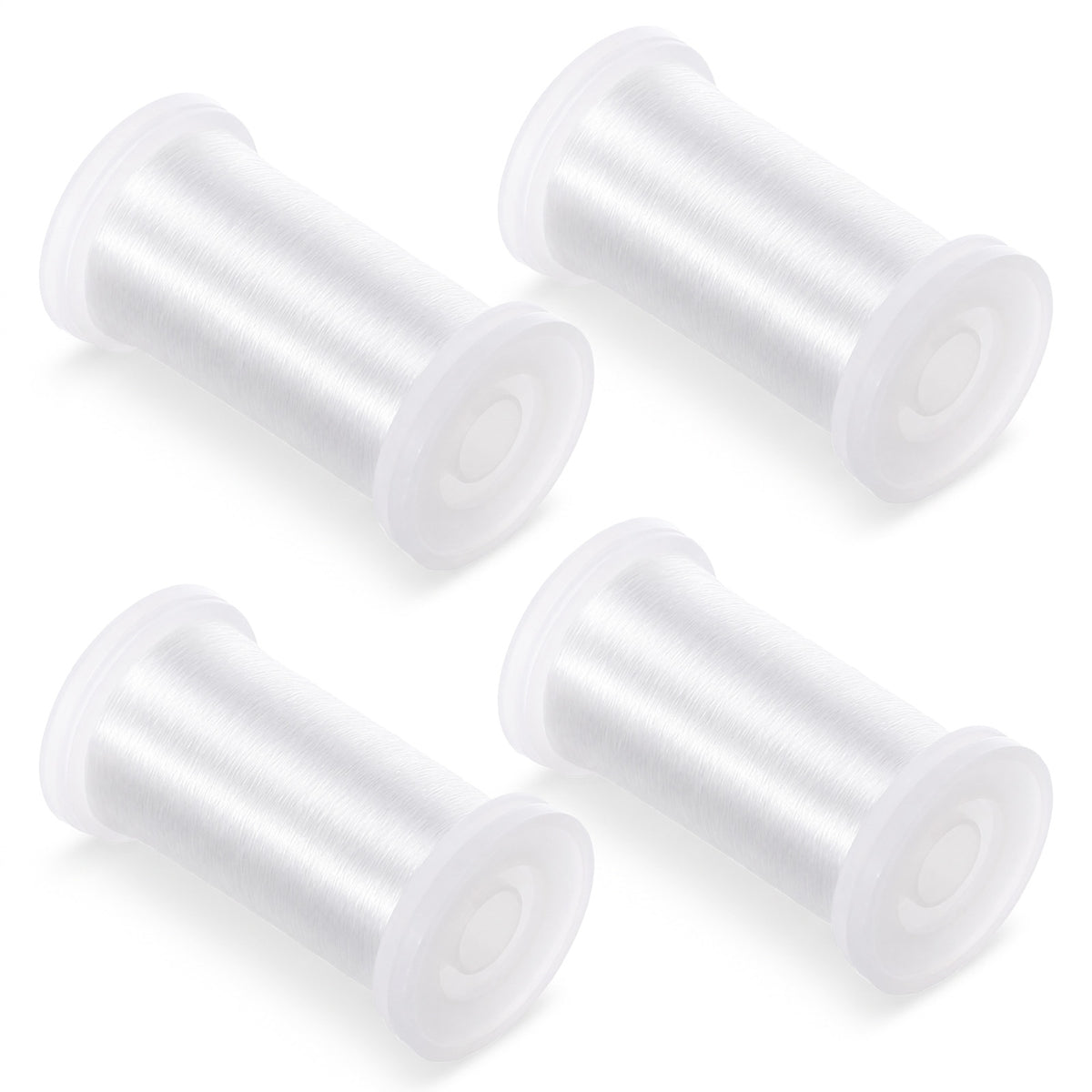 GEEHUA 4PCS Clear Invisible Nylon Sewing Thread 200m 0.15mm Monofilament