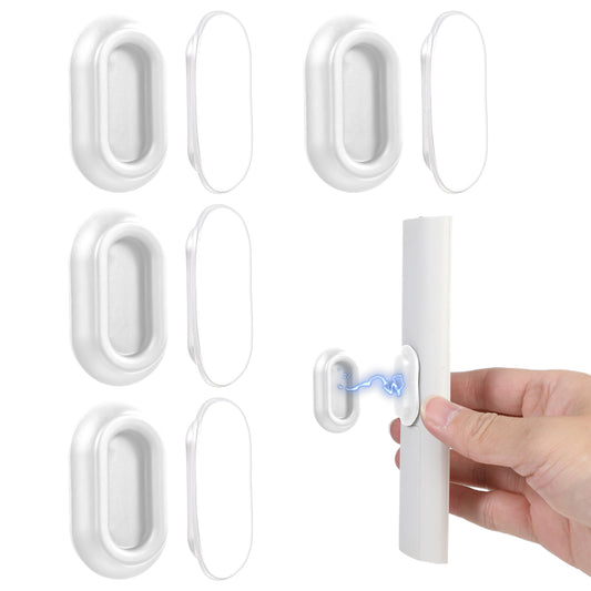 JIYIN 4Pcs Remote Control Holder, Magnetic Remote Control Holder, Remote Holder Wall Mount, Hole Free Remote Control Organizers Storage for TV, Fan, and Air Conditioner Wall Holder(White)