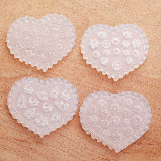 Giantree 4Pcs Flower Polymer Clay Mold, Mini Flowers and Leaf Clay Polymer Tools, Rose Daisy Silicone Clay Molds for Crafts Air Dry, Clay Charms Clay Earring Making Kit Jewelry Making Clay Accessories