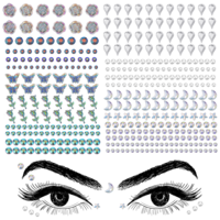 WJIAAA Self Adhesive Face Gems Stickers,6 Sheets Cheek Gems Face Jewels Stickers Eye Jewels Rhinestones for Women Festival Accessory and Nail Art Decorations