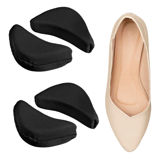 AOZUO Toe Inserts for Shoes Too Big, 2 Pairs Shoe Filler Insert for Loose Shoe Toe Cushion Fillers Make Shoes Fit for Heels Pumps Flats Sneakers Women Men(Black)