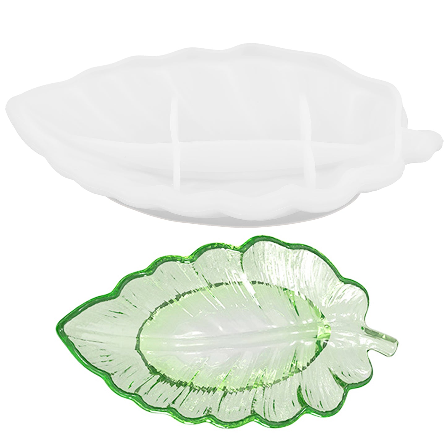 AOZUO Leaf Resin Tray Molds, Silicone Leaf Shape Soap Holder Irregular Jewelry Plate Maple Leaf Candle Holder Epoxy Mold for DIY Jewelry Container Candy Holder Cement Dish Storage Craft Ornament