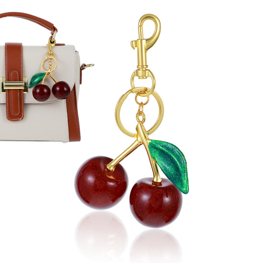 MBAIYO Cherry Bag Charm, Cherry Keychain Cherry Purse Charms Cute Cherry Bag Charms For Handbags Cherry Keychain Charms Purse Accessory for Women