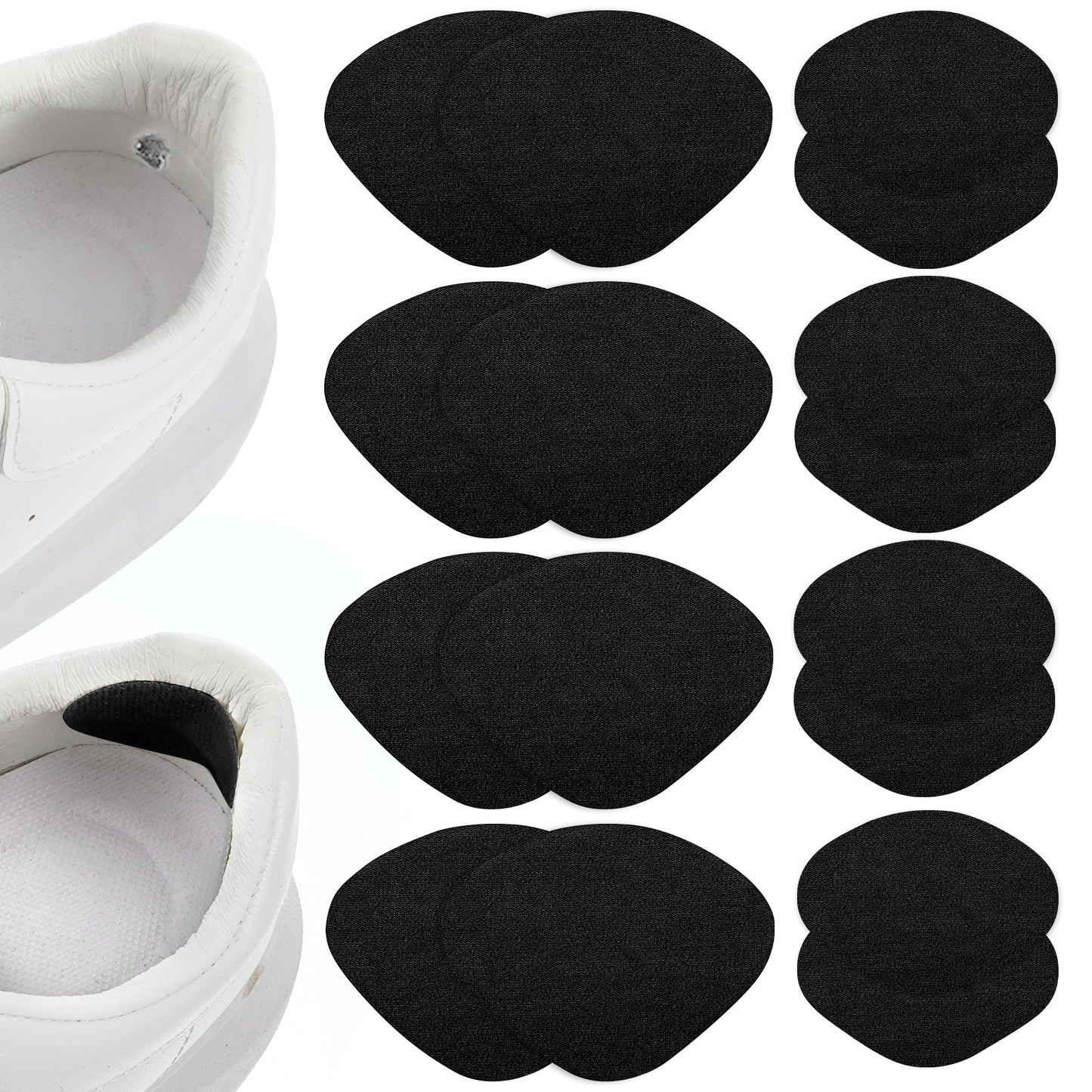 HJZHII 16PCS Shoe Heel Repair, Self-Adhesive Heel Hole Patch Shoe Hole Repair Patch Kit Sneaker Heel Repair Inside Shoe Patches for Holes for Sneaker Leather Shoes High Heels