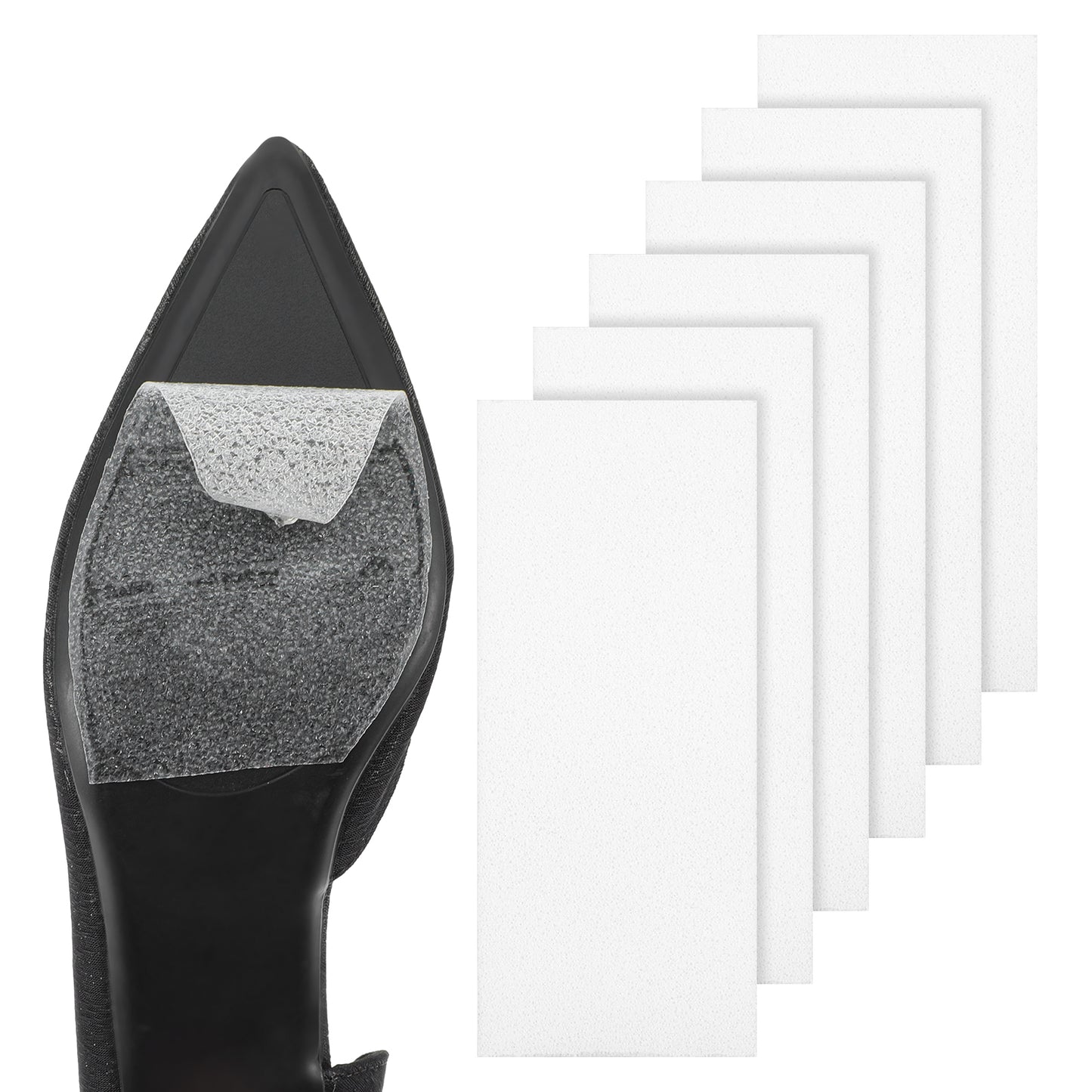 HJZHII 6 Pcs Sole Protector, Self-Adhesive High Heel Pads Sneaker Sole Protector Red Bottom Shoe Protectors Shoes Grips on Bottom Clear Soles Sticker for High Heels Anti-Slip Shoe Grip Noise Reduction