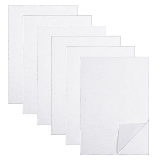 AOZUO 6 Sheets Sticky Water Soluble Embroidery Stabilizer, 11.7"x 8.26" Dissolvable Printable Paper Self Adhesive Wash Away Stabilizer for Print Draw Patterns Hand Machine Embroidery