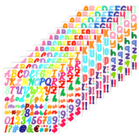 JIYIN 972 Pcs Alphabet Stickers 12 Sheets Letter Stickers, 1" Self-Adhesive Number Alphabet Vinyl Stickers for Mailbox House Number Window Address Number Business Bulletin Scrapbooking (Multicolor)