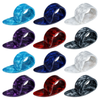 JJUNW 12Pcs Thumb Picks Medium Finger Picks, 6 Colors Flat Thumbpicks Guitar Thumb-Picks, Thumb Finger Pick Plectrum for Fingerstyle Acoustic Guitar Banjo or Ukulele Harp Bass