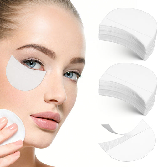 JJUNW 200 Pcs Eyeshadow Shields, Lint Free Eyeshadow Shield Gel Pad Patches, Prevent Makeup Residue for Eyelash Extensions, Eyeliner, Lip and Tinting Makeup(200Pcs)