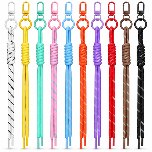 Amaxiu 20Pcs Paracord Keychain Kit, Paracord Keychain Bag Charm