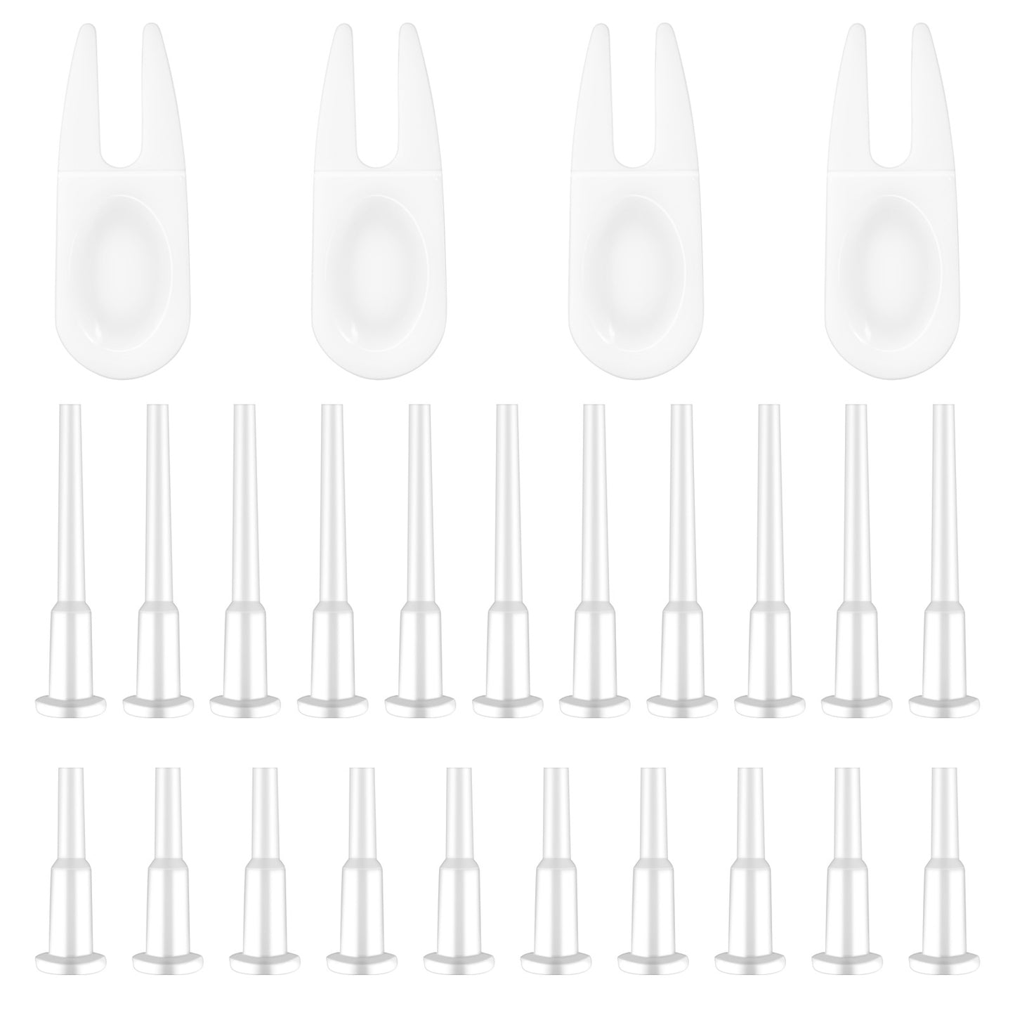 MBAIYO 24 Pcs Exercise Ball Plug Replacement Kit With Plug Remover, Yoga Fitness Ball Air Stopper Plugs And Pin Adapters for Stability Balls, Includes Large And Small Sizes