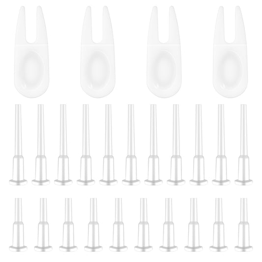 MBAIYO 24 Pcs Exercise Ball Plug Replacement Kit With Plug Remover, Yoga Fitness Ball Air Stopper Plugs And Pin Adapters for Stability Balls, Includes Large And Small Sizes