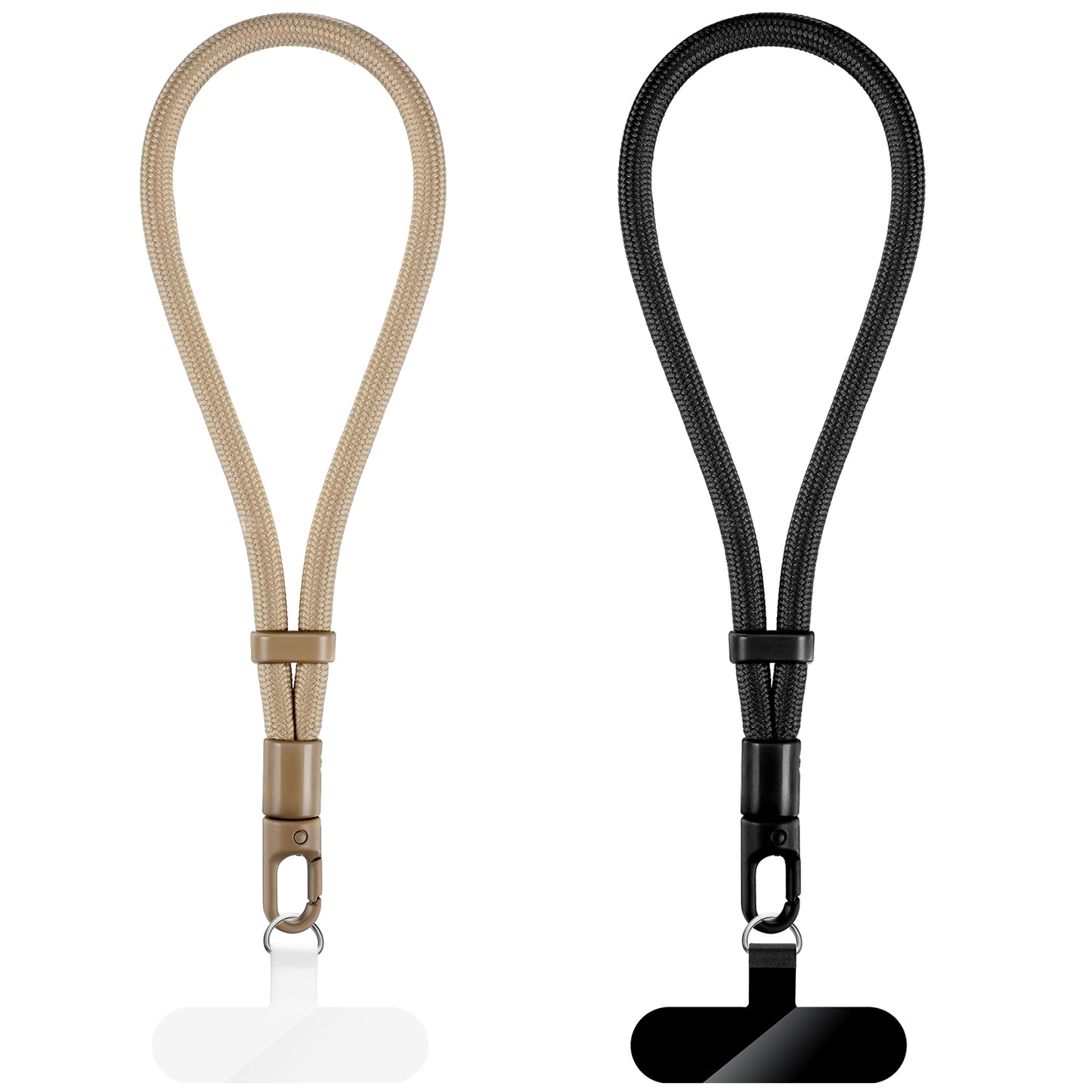 LXUEJIE 2Pcs Anti Theft Phone Strap, Minimalist Wrist Lanyard For Secure Hands-Free Carry, Adjustable Locking (Milky, Black)