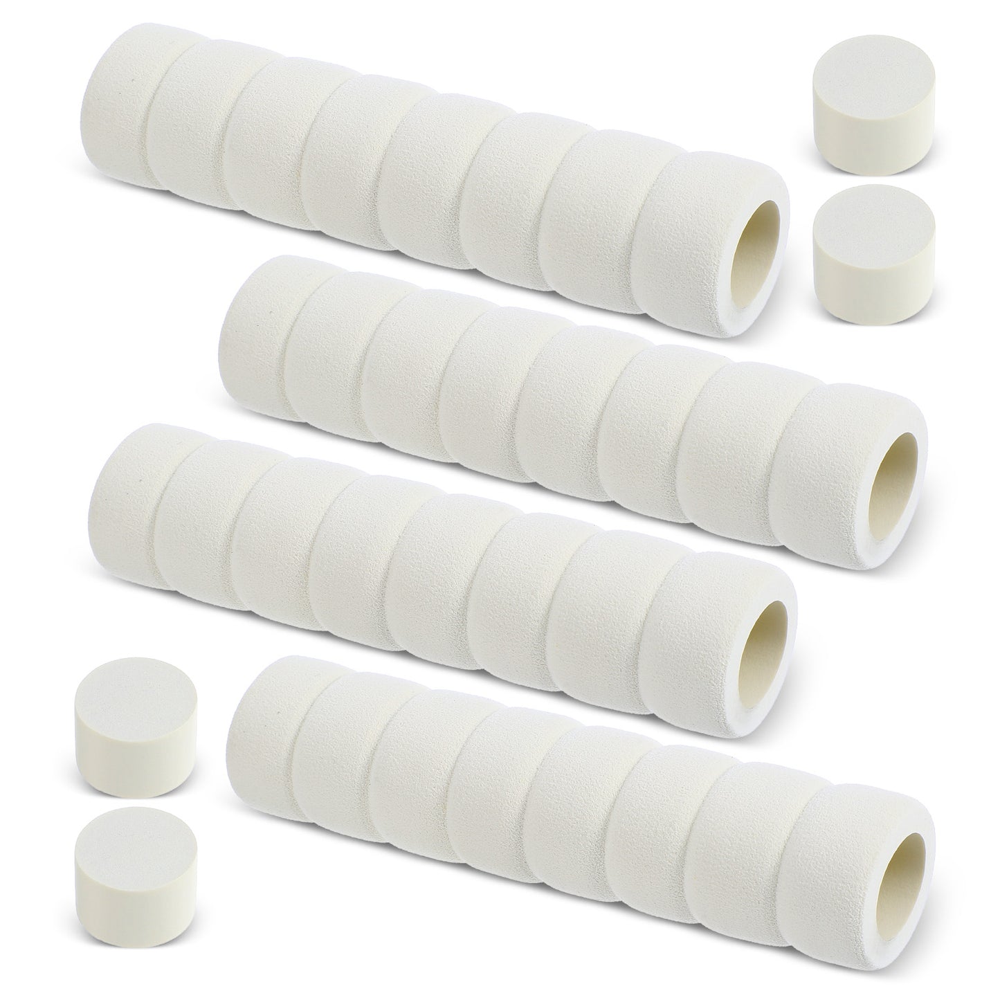 JJUNW 4 Pcs Door Handle Protective Covers, Sponge Door Protector Anti-Collision Anti-Static, Doors Handle Stopper for Restaurants Schools Rooms Most Flat/Round Doors Handles(White)