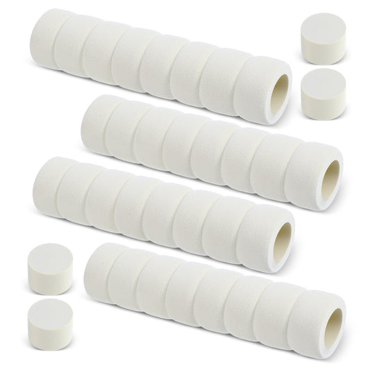 JJUNW 4 Pcs Door Handle Protective Covers, Sponge Door Protector Anti-Collision Anti-Static, Doors Handle Stopper for Restaurants Schools Rooms Most Flat/Round Doors Handles(White)