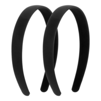 JIYIN 2Pcs Headbands for Women, Satin Black Headband Women Plain Fashion Wide Hair Band, 2cm Elastic Non-Slip Plain Hairband for Women Cosplay Holiday Halloween DIY Costumes Crafts Gifts(2PCS)