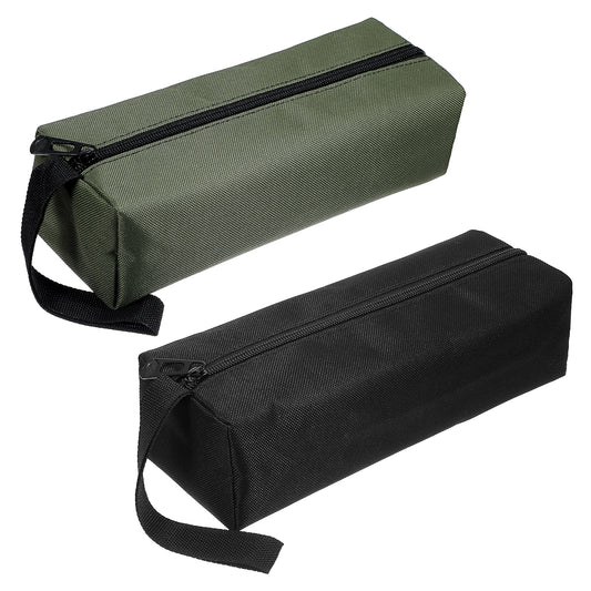 TIESOME 2 Pack Tool Pouch Bag, Utility Multipurpose Tool Bags Waterproof Canvas Tool Pouches Small Zipper Tool Pouch for Organizer Various Screwdrivers, Pliers, Nut Drivers Tools
