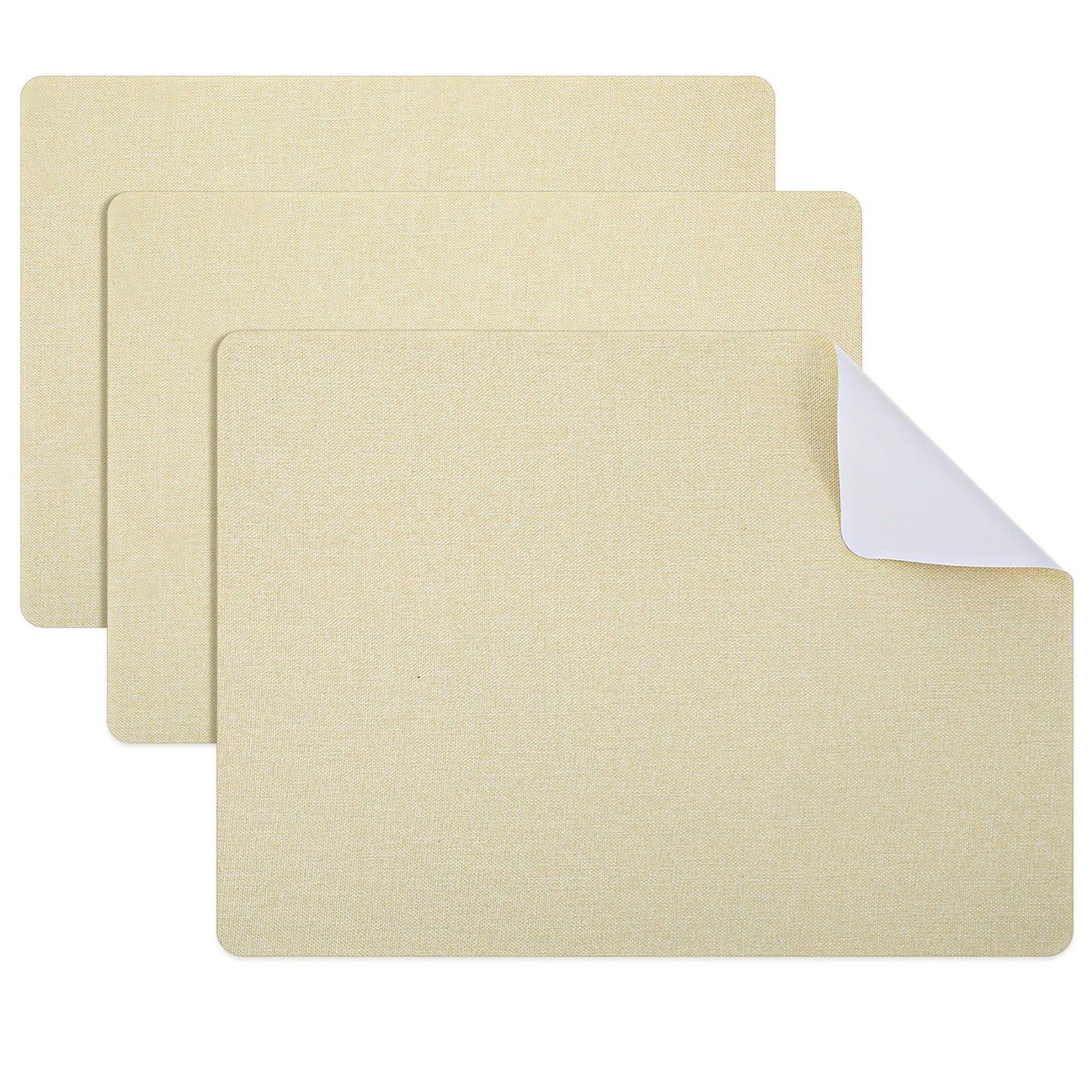 SULIKJHUI 3 Pcs Leather Repair Patch, Self-Adhesive Fabric Repair Patches for Furniture, Sofa & Car Seats, Beige Canvas Patches (11" x 7.9")