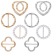 Giantree 8-Pack Women's Shirt Tie Clips, Scarf Loop Clip T-Shirt Tie Clip, Clothing Scarf Buckle, Corner Knot Buckle Zinc Alloy Round Clips for Loose T-Shirt Dress Alloy Clothing Accessories