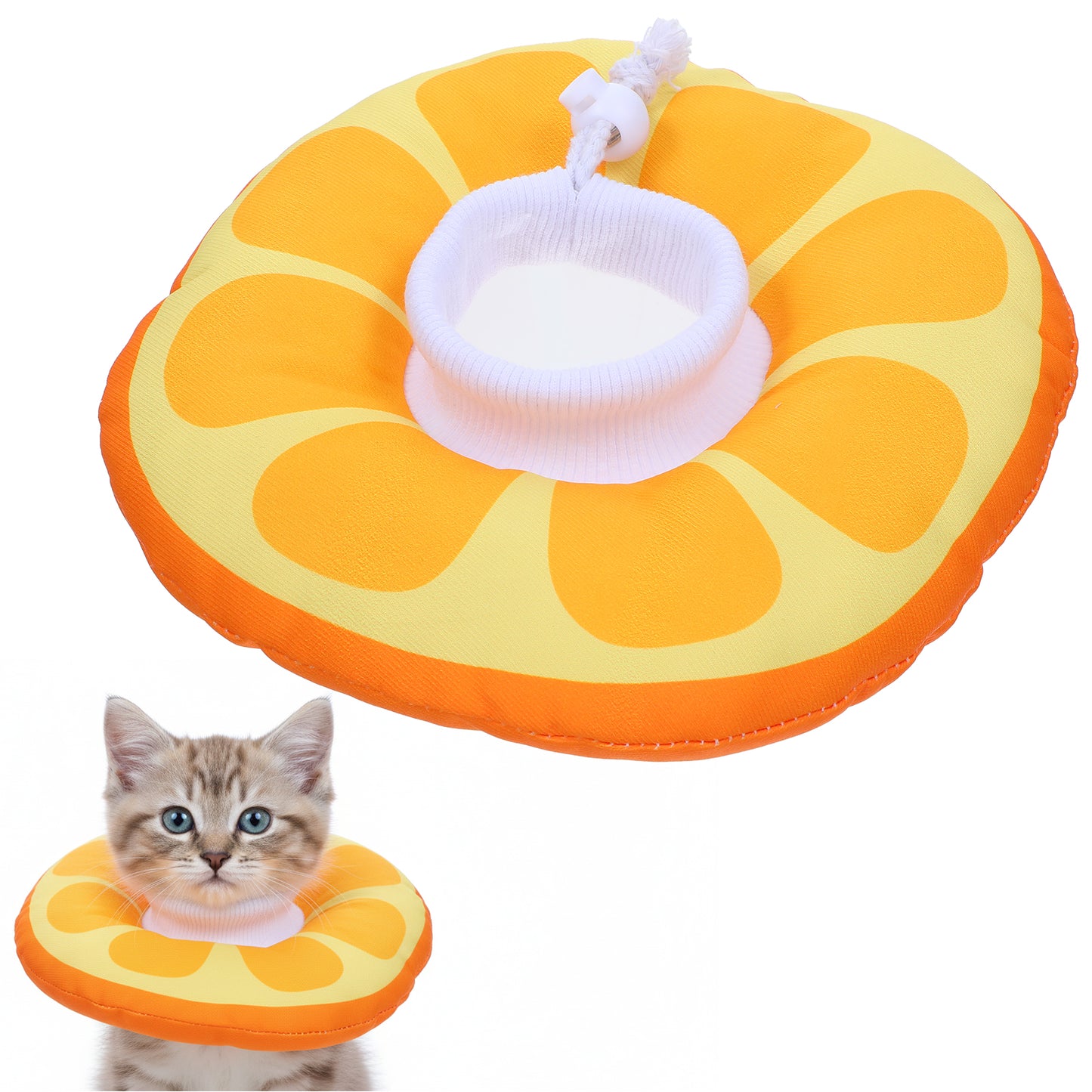 DOPENSPI Small Cat Cone Collar Soft,Lovely Cats Donut Collars Adjustable Pet Waterproof Collar Elizabethan Neck Cones Cute Kitten Cones for Recovery Prevent Licking Biting Protect Wounds