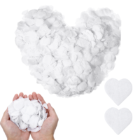 cobee 10000 Pcs White Confetti Paper, 116g White Heart Tissue Paper 2.5 cm Confetti for Wedding Anniversary Birthday Decoration