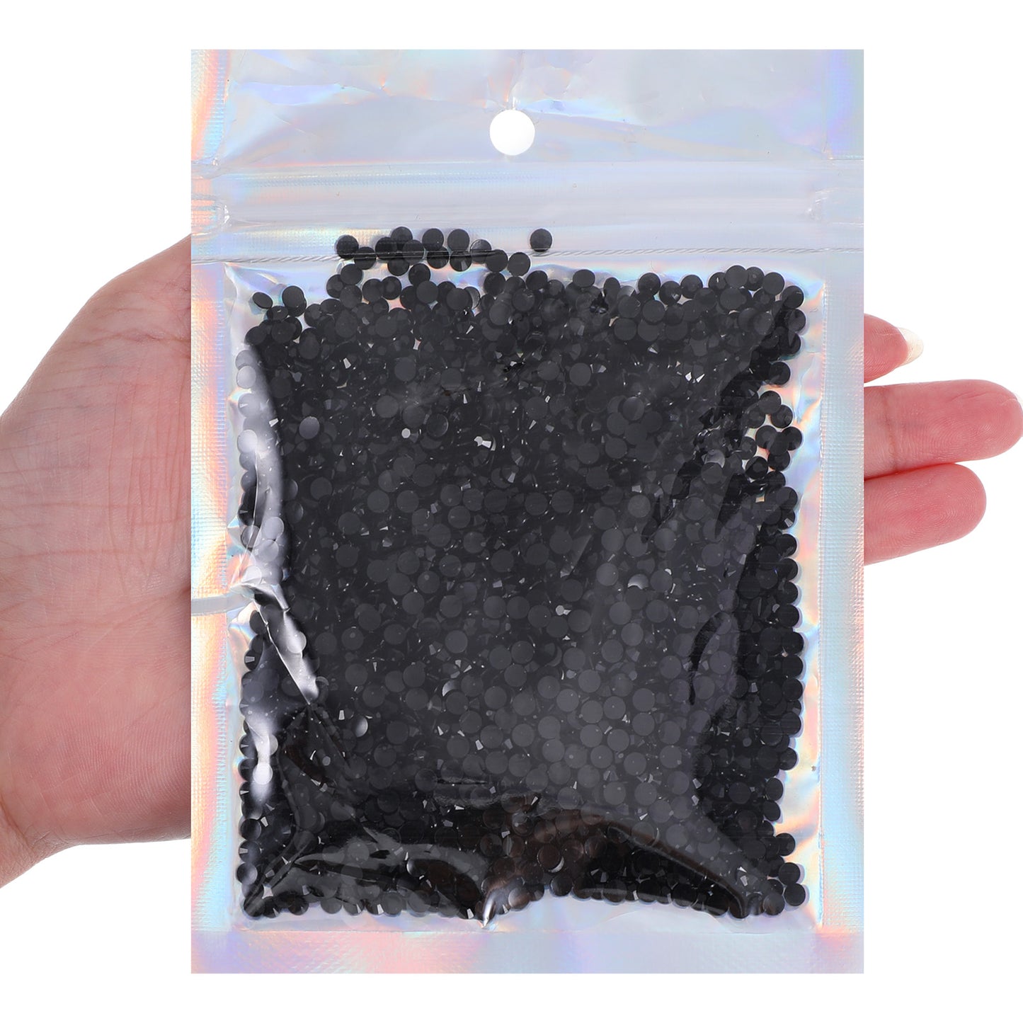 LXUEJIE 3000Pcs 3mm Bling Resin Rhinestones, Glitter Sequins Embellishments Gemstones Hotfix Flatback Crystal Bling Diamonds for Nails, Clothing, Cups, Bottles, DIY Makeup Craft Decoration(Black)