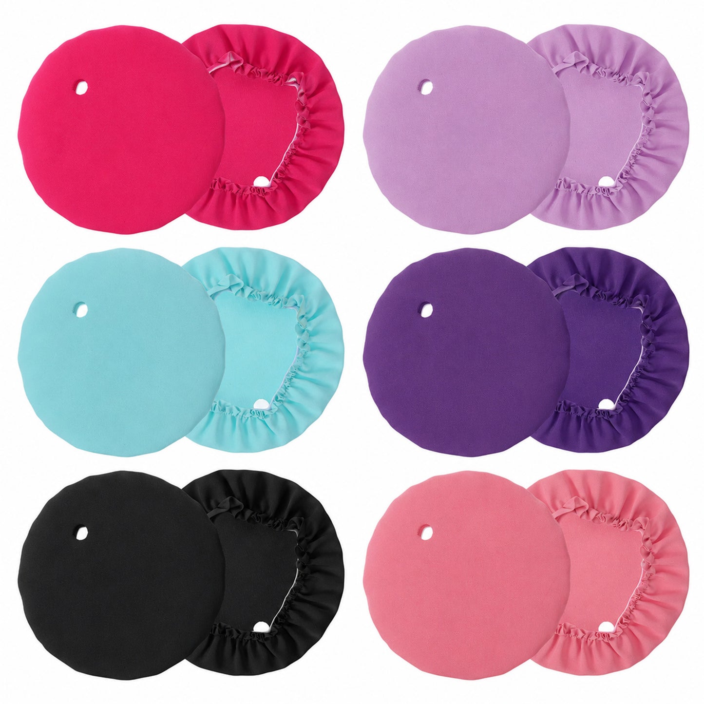 JJUNW 12PCS Drink Covers, Colored Elastic Cup Protectors with Straw Hole