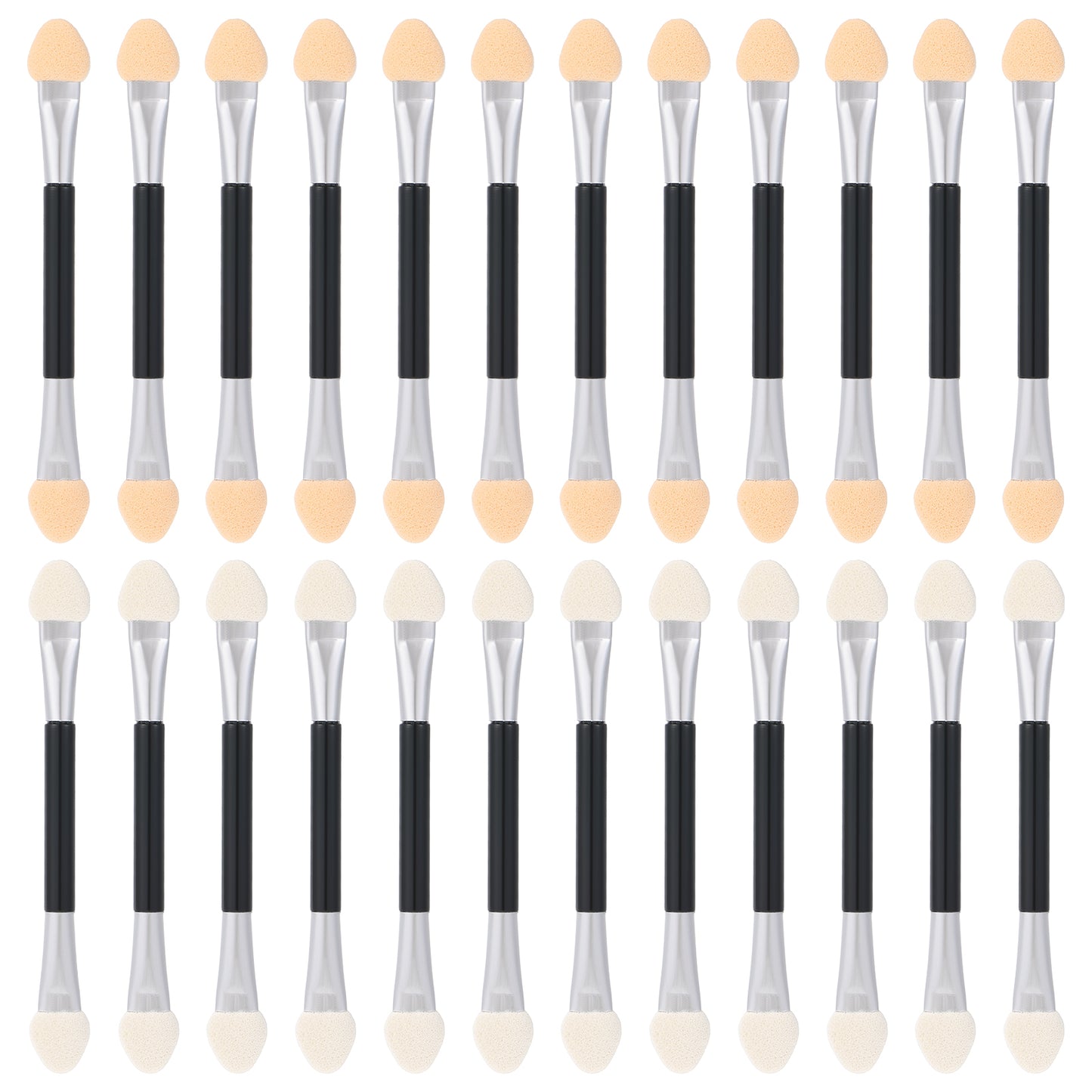 BOHUIZ 24 Pcs Eyeshadow Brush Set, Eye Shadow Brush Double Sided, Eye Shadow Applicator Sticks, Disposable Eyeshadow Applicators Sponge Makeup Applicator for Eyes