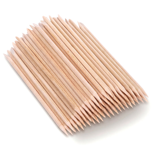 HJZHII 200 Pcs Orange Sticks for Nails, 4.5 Inch Wooden Cuticle Pusher Sticks Double Sided Cuticle Pusher Remover Disposable Manicure Pedicure Tool Cuticles Stick for Nails Home Salon Eyebrow