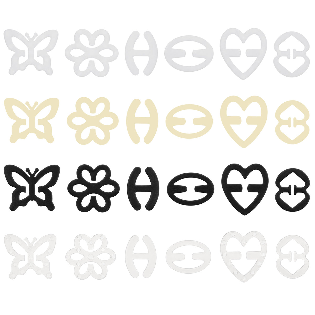 SULIKJHUI 24 Pcs Bra Clips for Straps, Racerback Clip for Dresses & Bras
