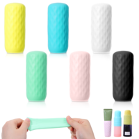 simarro 12 Pack Travels Silicone Bottle Caps, Leak-Proof Elastic Caps, Reusable Travel Bottle Cap, Travels Essentials for Men and Women, Cruise Essentials, Fits Most Travel-Sized Toiletries(6)