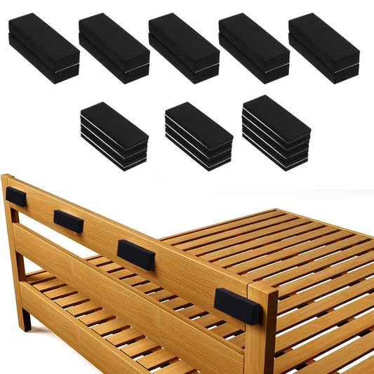 MBAIYO 20Pcs Headboard Stoppers EVA Foam Furniture Wall Protectors Anti-Shake Couch Wall Protector Self Adhesive Soundproof Furniture Pads Black Headboard Bumper(black)