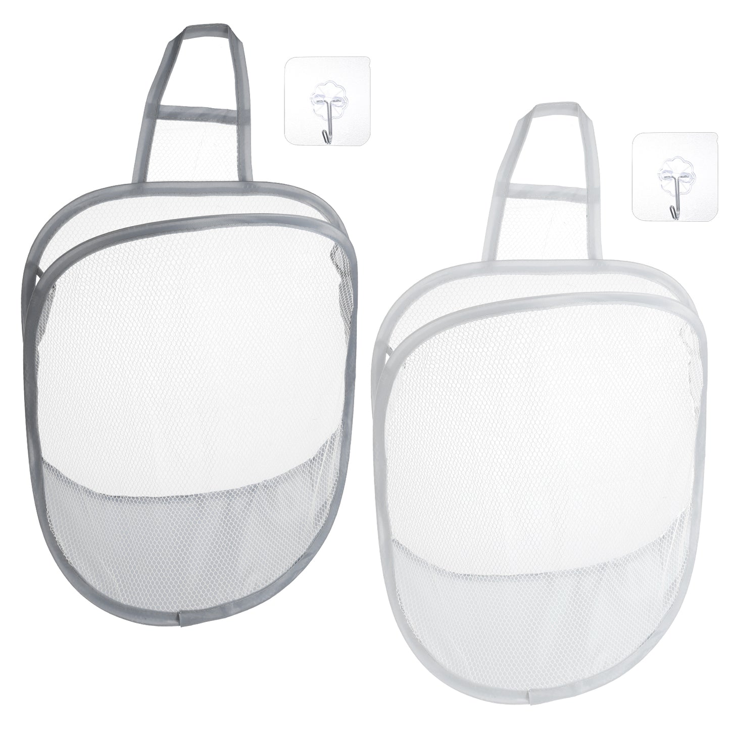 SULIKJHUI 2 Pack Foldable Laundry Hamper, Hanging Laundry Hamper for Home