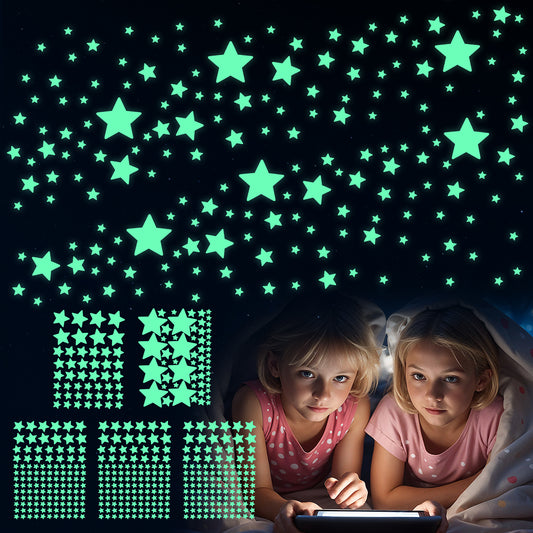BOHUIZ 469 Pcs Glow in The Dark Stars for Ceiling, Ceiling Stars Glow in The Dark Wall Stickers Glow Stars for Ceiling for Nursery Bedroom Living Room Decor