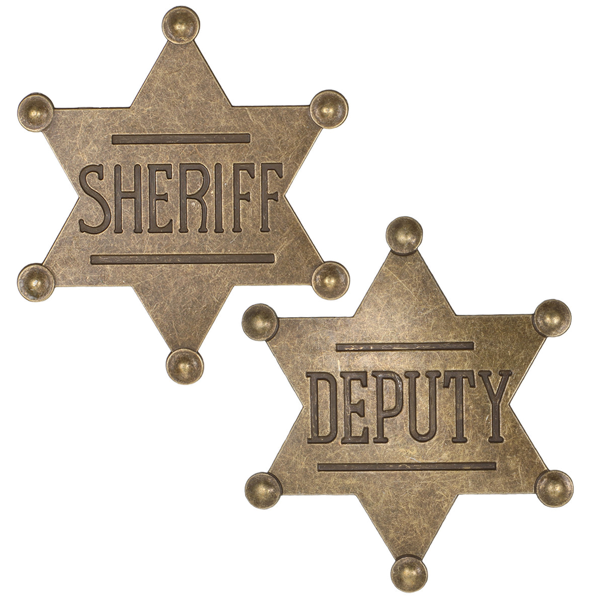 Jeffdad 2 Packs Sheriff Badge Deputy Badge Set Western Police Badges