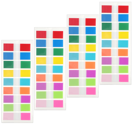 Giantree 720Pcs Tabs Sticky Index Tabs, Transparent Sticky Notes, Colored Page Markers Self Adhesive, Writable and Repositionable File Tabs Flags for Reading Notes, Books and Classify Files(720 Pcs)
