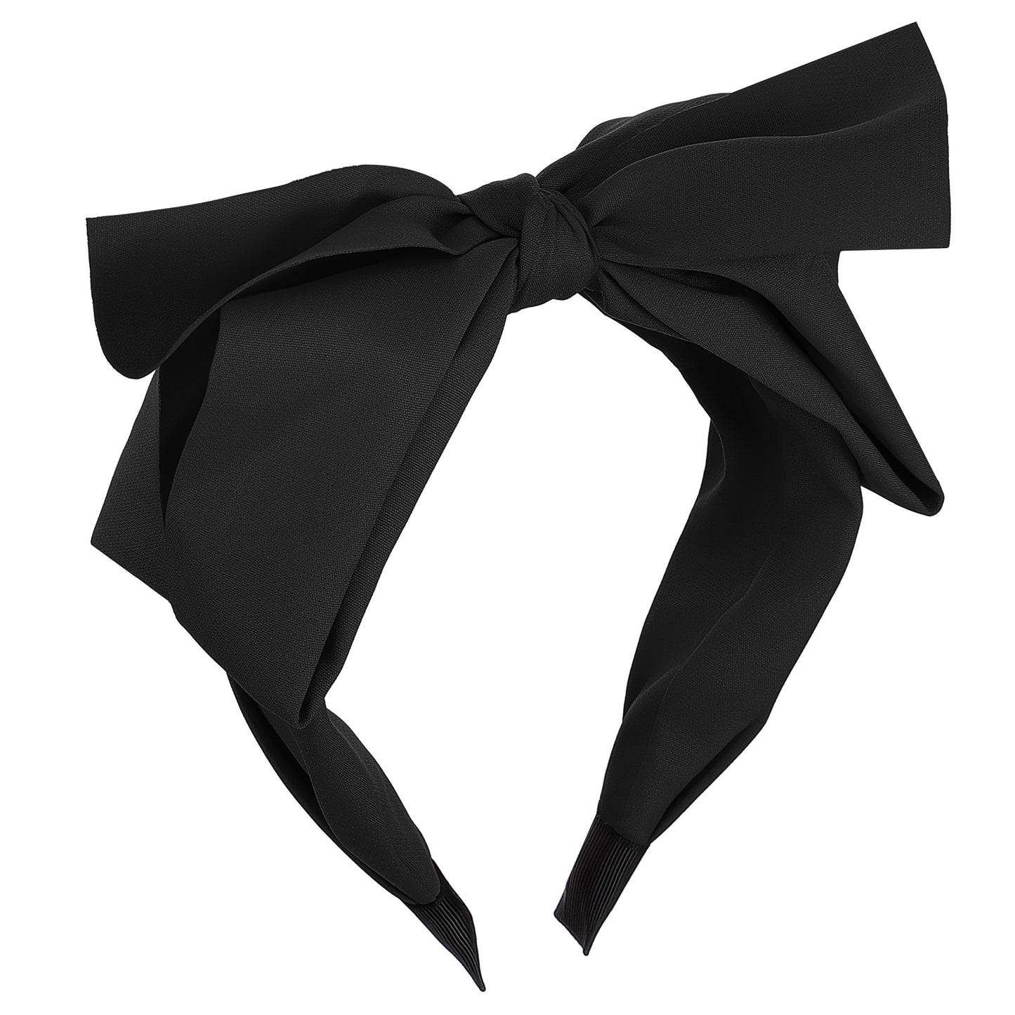 DOPENSPI Wide Bow Headband for Women, Cute Bowknot Headbands Soft Hair Hoop Band Elastic Hair Accessories for women Washing Face Makeup Party Daily Wear(Black)