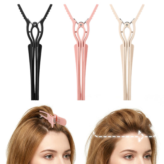IANFAN 3Pcs Hair Volume Clips Set, Heatless Styling Instant Volume Natural Fluffy Volumizer Tool 4-Prong Design for Flat Hair & Root Boosting