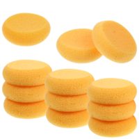 IANFAN 12 Pcs Round Pottery Sponges, Elasticity Clay Sponge Water Absorption Tack Sponges for Kitchen Shoes Leather Care Painting Crafts, Ceramics