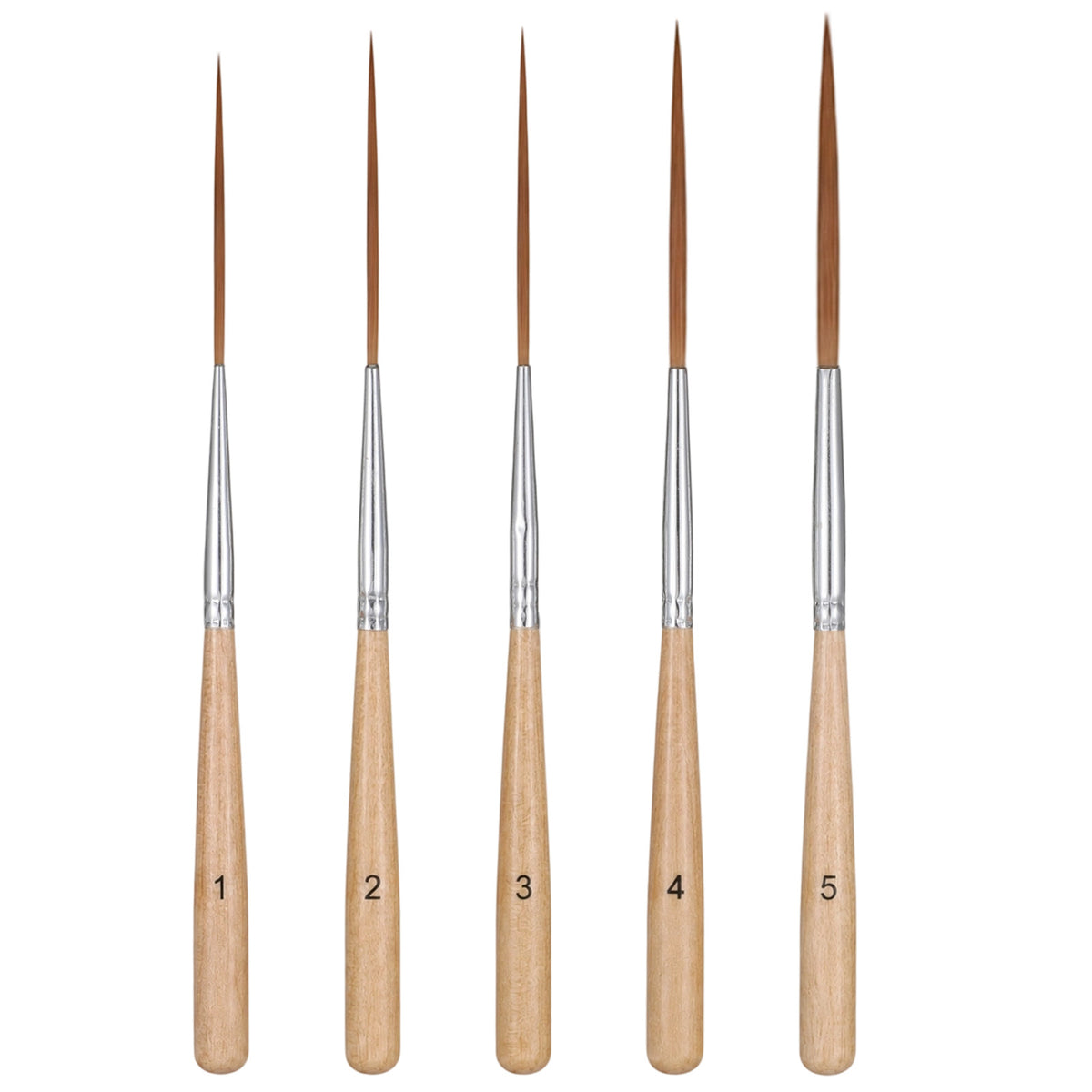 MBAIYO 5 Pcs Fine Long Liner Brushes, Scroll Detail Paint Brushes for Art