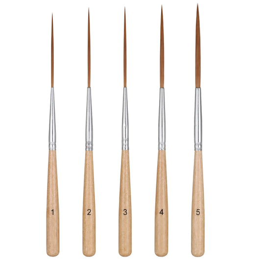 MBAIYO 5 Pcs Fine Long Liner Brushes, Scroll Detail Paint Brushes for Art
